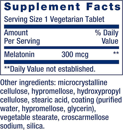 Life Extension Melatonin 6 Hour Timed Release, 300 mcg, Extended-Release Formula for Gentle Sleep Support, Healthy circadian Rhythms, Cellular Defense, Gluten-Free, Non-GMO, Vegetarian, 100 Tablets