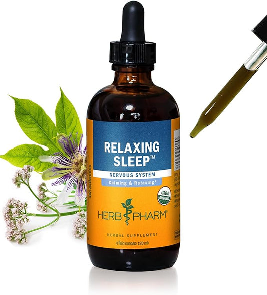 Herb Pharm Relaxing Sleep Herbal Formula with Valerian Liquid Extract - 4 Ounce (Pack of 1)