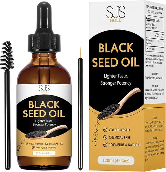 Premium Black Seed Oil Cold Pressed 4 oz – Skin, Hair, and Immune Support – Natural Remedy, Organic, Non-GMO, Cold-Pressed