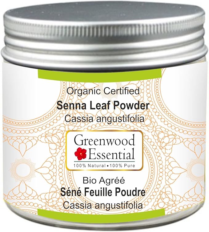 Pure Senna Leaf Powder (Cassia angustifolia) Organic Certified 100% Natural Therapeutic Grade 100gm (3.5 oz)