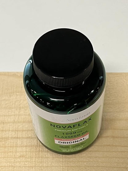 Natural Organic Flaxseed Oil 1,000 mg, Essential Omega 3 6 9 Natural ALA Healthy Hair Skin and Nails Gluten Free, Non-GMO, Hexane Free 100 Liquid Softgels