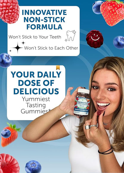 Lunakai USA Made Probiotic Gummies & Fruits & Veggies Capsules – Digestive & Whole-Body Wellness Support – 60 Gummies & 180 Veggie Capsules