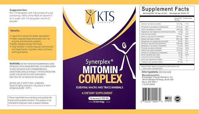 MitoMin Complex – Liquid Mineral Supplement – Easy to-Use Formula for Everyday Wellness - Essential Macro & Trace Minerals