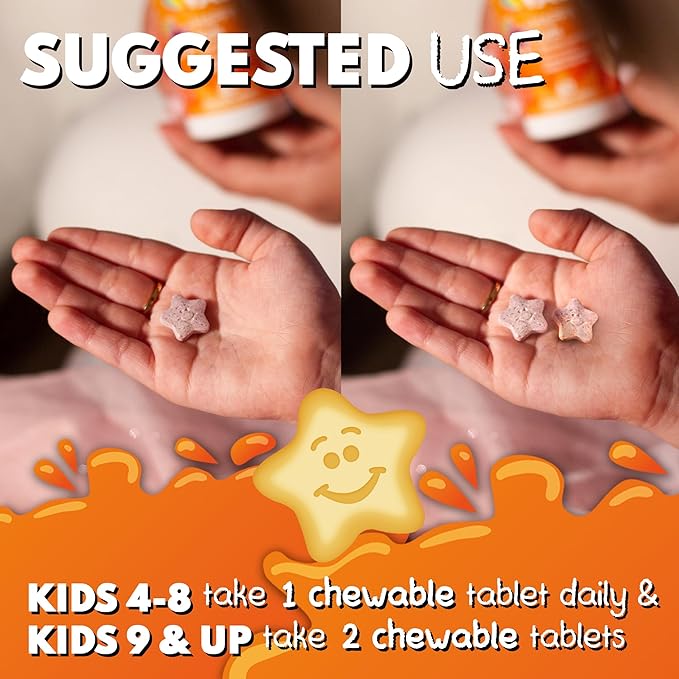 VAL Magnesium for Kids | High-Absorption Magnesium for Calm, Relaxation & Focus | Mg Glycinate, Citrate & Taurate | with Vitamin B6, D & C | Sugar-Free, Non-GMO | 60 Chewable Tablets