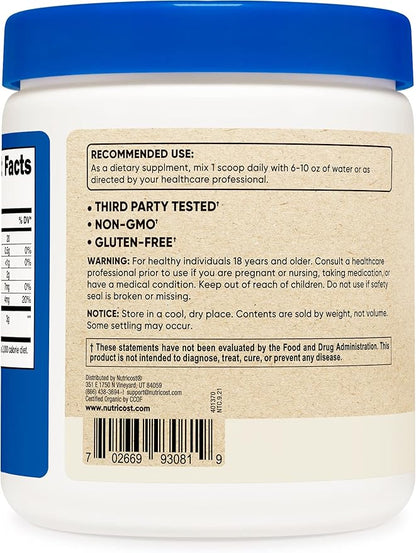 Nutricost Organic Chlorella 8oz (.5 LBs) (2 Bottles) - 3000mg Per Serving