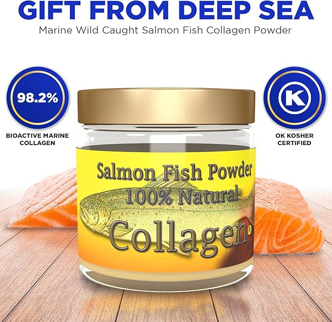 Salcoll Marine Collagen Peptides Powder - Bioactive Anti-Aging Supplement for Skin, Hair, Nails & Joints - 3.69 oz (3-Month Supply)
