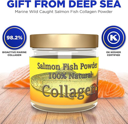 Salcoll Marine Collagen Peptides Powder - Bioactive Anti-Aging Supplement for Skin, Hair, Nails & Joints - 3.69 oz (3-Month Supply)