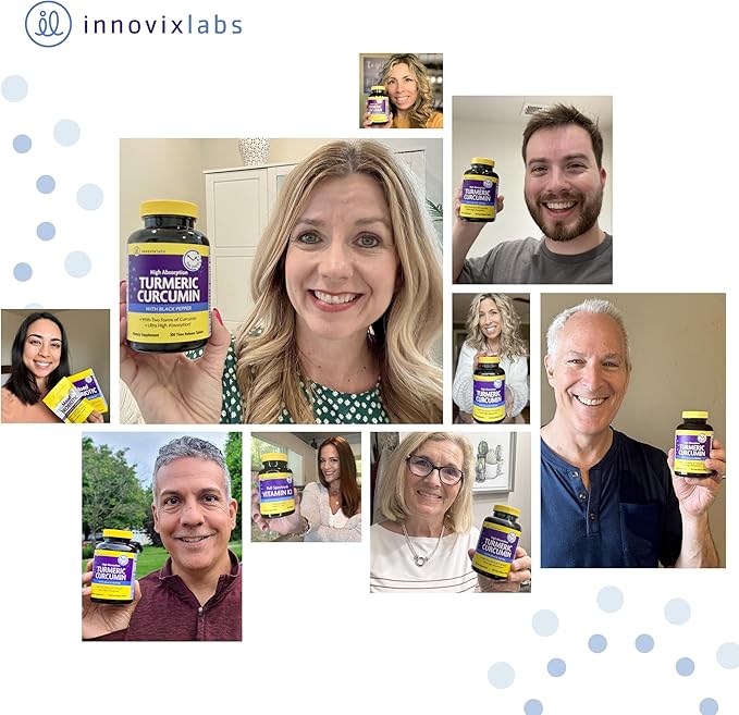 InnovixLabs Turmeric Curcumin with Black Pepper Extract - High Absorption Tumeric and Curcumin Supplements with BioPerine, C3 Reduct & Curcumin C3 Complex, Time Release Turmeric Supplement - 100 ct