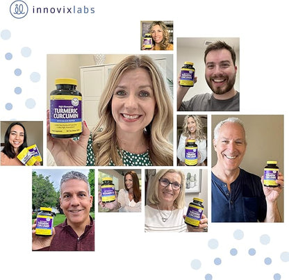 InnovixLabs Turmeric Curcumin with Black Pepper Extract - High Absorption Tumeric and Curcumin Supplements with BioPerine, C3 Reduct & Curcumin C3 Complex, Time Release Turmeric Supplement - 100 ct