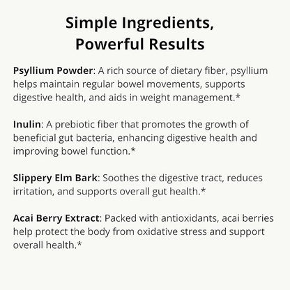 Gut Keeper - Psyllium Husk, Slippery Elm Bark, Ginger Root, Inulin - Digestive and Immune Support - 60 Capsules