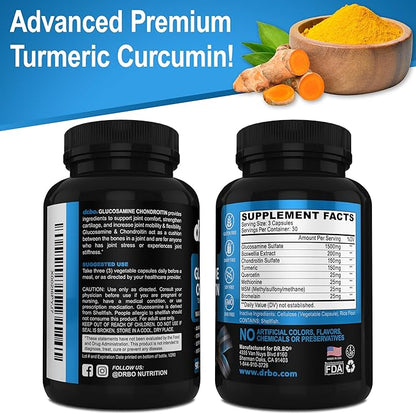 DR. BO Glucosamine Chondroitin & Turmeric Ginger Supplement