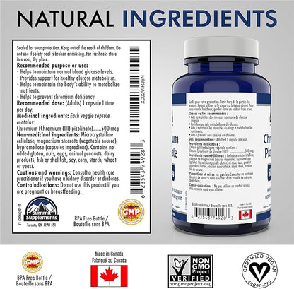 Summit Supplements, Chromium Picolinate 500 Mcg, 150 Veggie Caps, Professional Series
