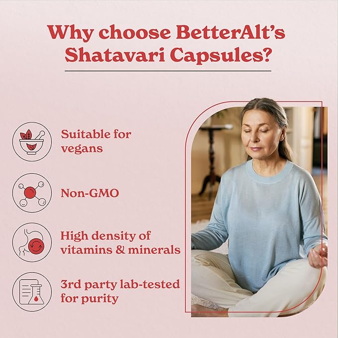 Shatavari Capsules | with Dong Quai & Black Cohosh | Helps with Meno Support | Supplement for Women | 1-Month Pack