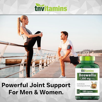 Boswellia Serrata Herbal Extract Capsules | 1200 MG/Capsule (120 Capsules) | Joint Support Supplement* | Ayurvedic Herb: Indian Olibanum/Frankincense