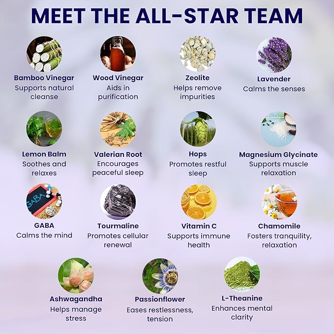 Zeolite Good Night Foot Pads with Magnesium Glycinate, Ashwagandha, Valerian Root, Lavender by Sole Serenity (2 Pack, Calm Sleep)