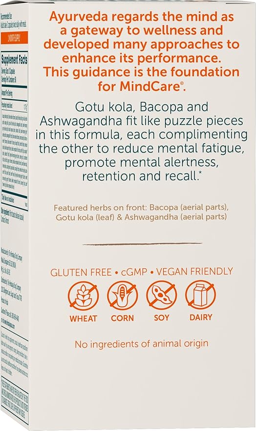 Himalaya MindCare, Nootropic Brain Supplement Booster for Mental Sharpness, Focus, Memory, and Cognitive Wellness, 1170 mg, 120 Capsules, 1 Month Supply