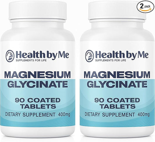Magnesium Glycinate 400mg (Pack of 2) – High Absorption Magnesium Supplement for Muscle Relaxation & Sleep Support – 90 Gel Capsules, Organic Magnesium for Overall Wellness