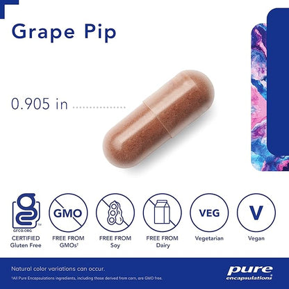 Pure Encapsulations Grape Pip 500 mg | Supports Vascular Health | 120 Capsules