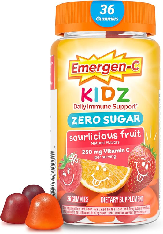 Emergen-C Zero Sugar Immune Support Kidz Gummies 36 Count