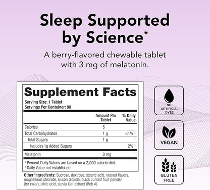 Theralogix Theratonin Melatonin Supplement - 90-Day Supply - Sleep Support Supplement - Melatonin to Aid a Good Night's Sleep - Supplement for Women to Support Fertility - NSF Certified - 90 Tablets