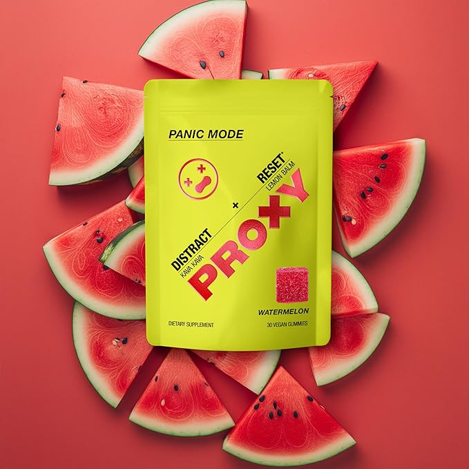 Kava Kava Stress Relief with Instant Kava Root & Lemon Balm - Watermelon Flavor, Natural Flavoring, No Artificial Additives, Travel Friendly Calming Support for Adults - Proxy Panic Mode