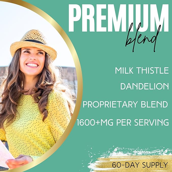 Liver Care for Women – with Milk Thistle, Dandelion, Zinc & Beetroot – Renewal Support Supplement (180 Count (Pack of 1))