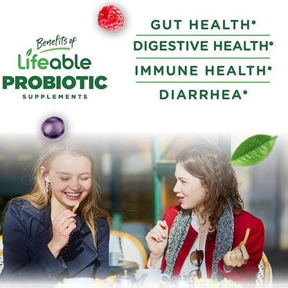 Lifeable Probiotics Gummies | 2 Billion CFU | Great Tasting Probiotic Gummies for Women | Probiotic Gummy for Gut Health and Immune Support | Probiotics for Women and Men | 90 Gummies