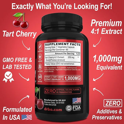 Glucosamine Chondroitin MSM Turmeric & Tart Cherry - Joint Health Supplement Knee Bone & Joints, Purge Uric Acid Cleanse Flush Antioxidant Pills - Joint Support Pills & Tart Cherry Extract Capsules