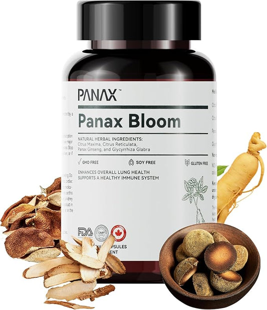 Natural Herbal Ingredients Capsules | Enhance Overall Lung Health, Support A Healthy Immue System | Ginseng, Citri Maxima, Citri Reticulata, & Liquorice | 60 Vegetarian Capsules