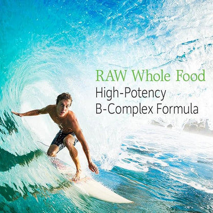 Garden of Life Raw B Complex - Vitamin Code - 60 Vegan Capsules, High Potency Vitamins for Energy & Metabolism with B2 Riboflavin, B1, B3, B6, Folate, B12 as Methylcobalamin & Biotin Plus Probiotics