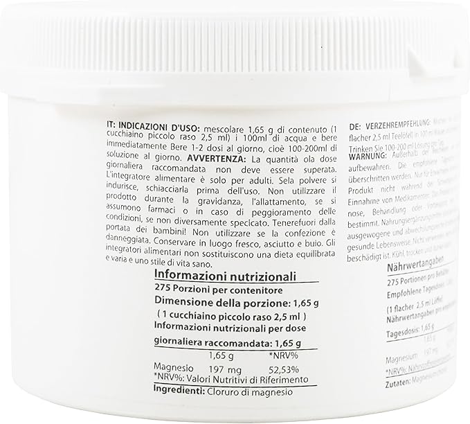 1 Pound Magnesium Chloride Hexahydrate | Pharmaceutical Grade Ingredients | Crystal Powder | Pure Ph. EUR., BP, USP, 100% | Heiltropfen®