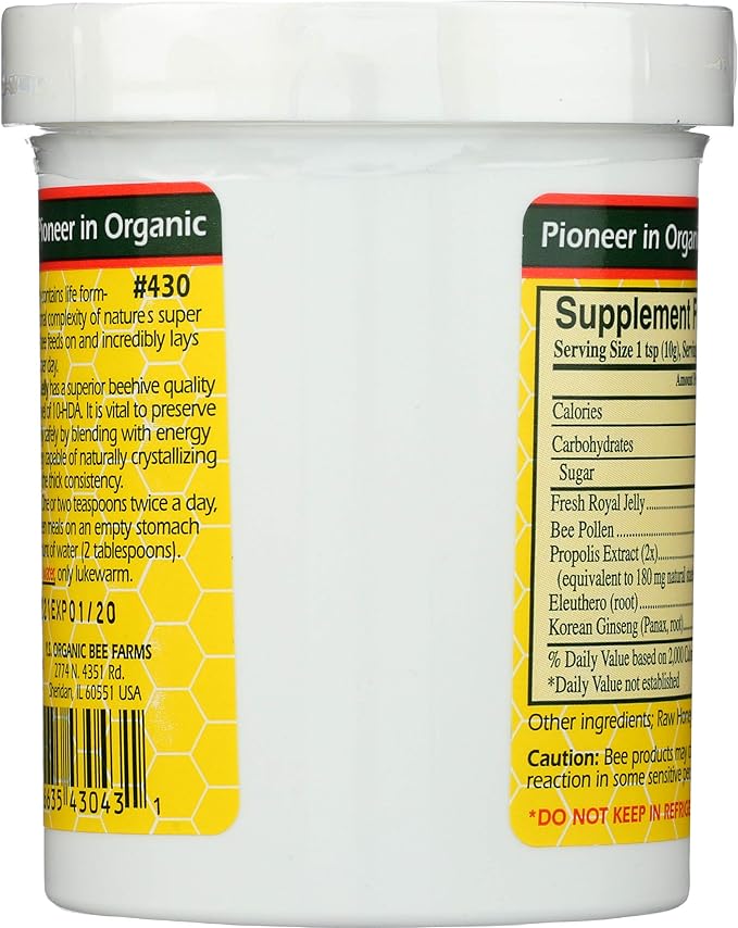 YS Royal Jelly/Honey Bee - Royal Jelly In Honey Ult Strength, 11.5 oz gel
