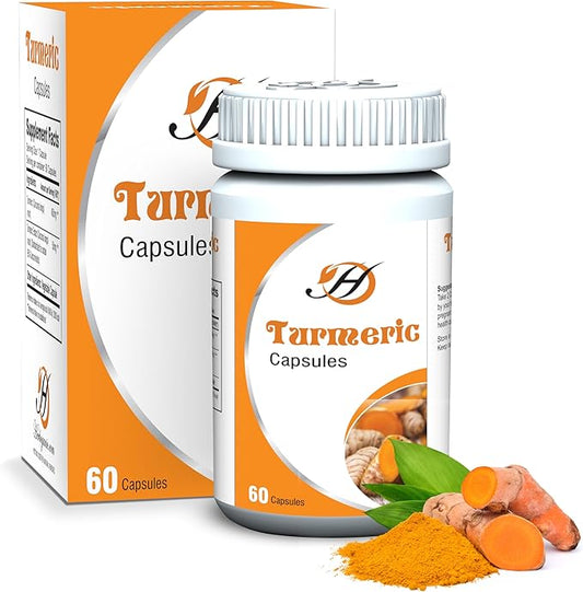 Turmeric Curcumin Capsules 500mg 60 Capsules - Herbal Supplement for Immune System & Digestive Health Support | Vegan Capsules for Men and Women | Ayurvedic Wellness and Nutrition……