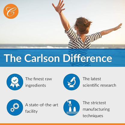 Carlson - Salmon Oil Complete, 700 mg Omega-3s + Astaxanthin, Cardiovascular Support, Brain Function & Joint Health, 60 Softgels