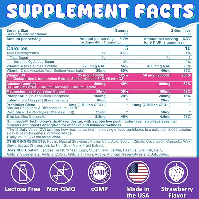 NAD+ Supplement for Women with Urolithin A, Polyphenol Complex, Resveratrol + Kids Calcium Gummies