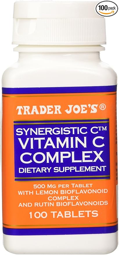 Trader Joe's Synergistic C Vitamin C Complex 500 Mg with Lemon and Rutin Bioflavonoids, 100 Tablets