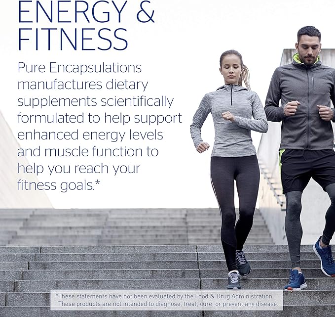 Pure Encapsulations Mitochondria-ATP - Mitochondrial Support - ATP Production Aid* - with Vitamin C, Vitamin E & Thiamin - Antioxidant Support - 120 Capsules
