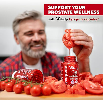 Lycopene Supplements for Men 30 mg - USA Made - Prostate Supplements for Men - Lycopene Supplement for Prostate, Skin & Antioxidant Support - 120 Count