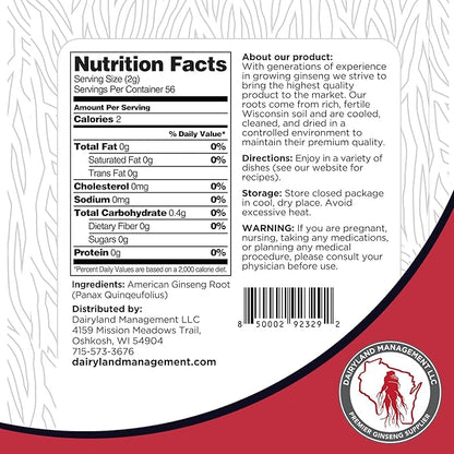 Dairyland American Ginseng Slices and Roots - 4 oz Pack Each of Wisconsin Ginseng – Direct from Farmer to Consumer 西洋参