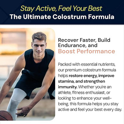 Colostrum Supplement by L11 with Lactoferrin Biotin Zinc & Vitamin D | Bovine Colostrum Powder for Peak Athletic Health, Gut Health, Muscle & Immune Support | 1500mg Colostrum - Chocolate, 30 Servings