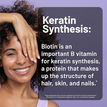 NatureWise Biotin Gummies - Supports Healthy Hair, Skin and Strong Nails - Vitamin B7 5000mcg - Natural Beauty - Strawberry-Kiwi Flavor - Vegan, Non-GMO, Gluten Free - 180 Count[90 Day Supply]