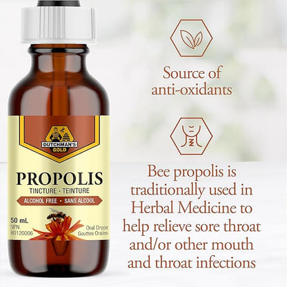 Dutchman's Gold Propolis 20% Tincture - Alcohol Free - 50 ml