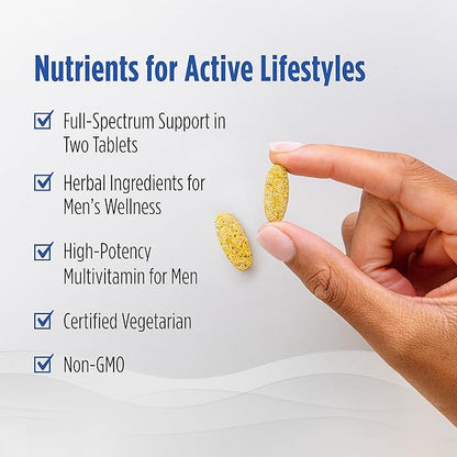 Nordic Naturals Men’s Multivitamin Extra Strength - Bone, Energy, & Blood-Vessel Support - Immunity Supplement - 20 Essential Nutrients - 60 Tablets - 30 Servings