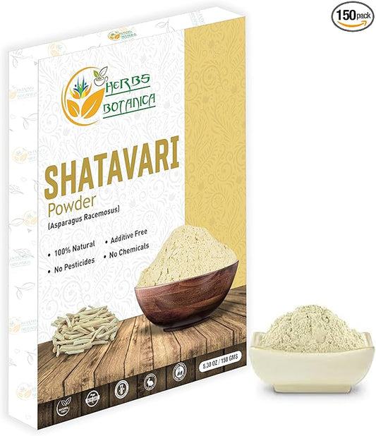 Shatavari Powder Natural Asparagus Racemosus for Lactation Breastfeeding Shatavri Satawar Kalpa Kalp India Improves Lactation | Rejuvenates Stamina | 5.3 oz / 150 GMS