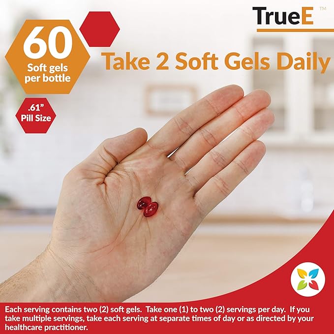 NatureCity True-E Full Spectrum Tocotrienols Vitamin E & Natural Alpha Tocopherol Supplement | Sustainable Vitamin E Tocotrienols from Evnol Suprabio | Non-GMO Vitamin E Complex | 60 Soft gels