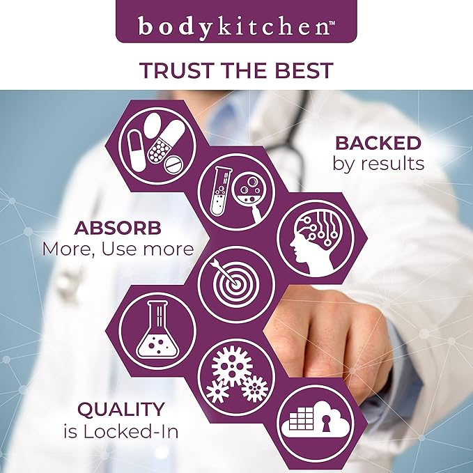 Body Kitchen Collagen and 250 mg Elastin Supplement to Aid Signs of Aging, Support Skin Health & Elasticity, Fewer Wrinkles, Unflavored Powder, Tasteless, Odorless, Colorless, 30 Servings (2 Pack)