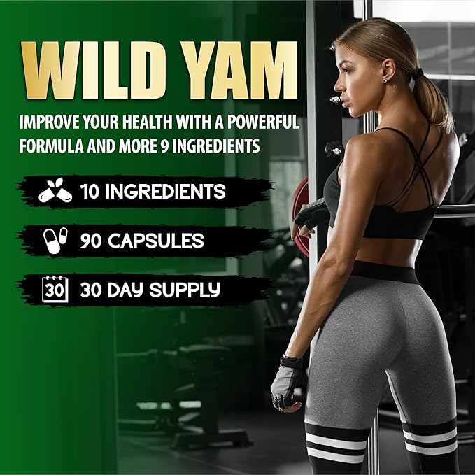 BMVINVOL Wild Yam Supplement | Red Clover, Black Cohosh, Evening Primrose, Berberine, Myo-Inositol - Hormone Balance for Women [ 90 Capsules]