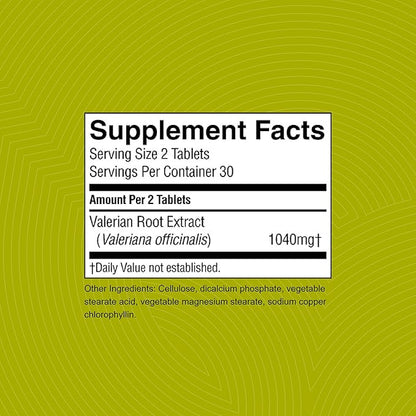 Nature's Sunshine Valerian Root Extract Time Release, 60 Capsules | Herbal Supplement Promotes Relaxation, Supports Sleep, and Delivers Natural Nervous System Support