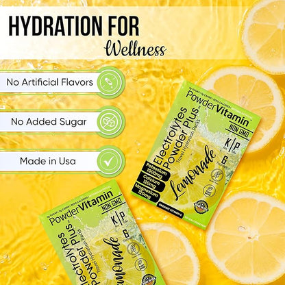 Electrolytes Powder Plus, Keto, Lemonade, Zero Sugar, 1000mg Potassium, 120mg Calcium, 120mg Magnesium, Non-GMO, Zero Calories, 30 Hydration Packets