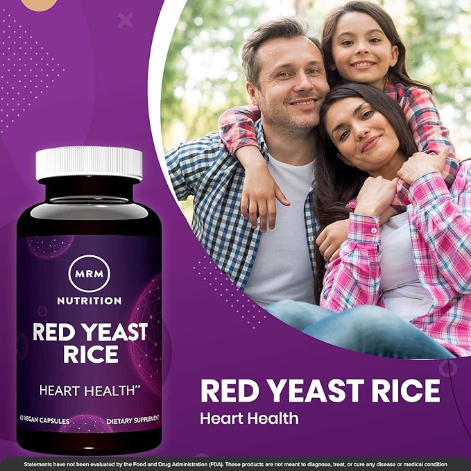 MRM Nutrition Red Yeast Rice | Monocolin K + Citrinin Free | Gluten Free + Vegan | 30 Servings
